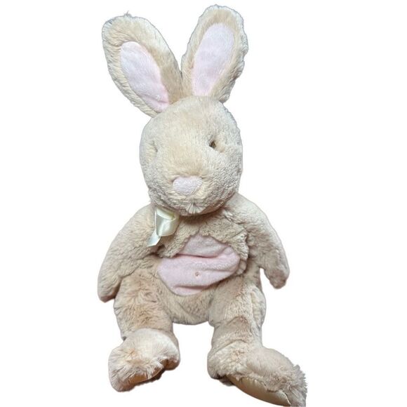 DOUGLAS BABY BUNNY PLUMPIE LIGHT BROWN CREAM BUNNY RABBIT PLUSH SOFT LOVEY - Picture 1 of 8